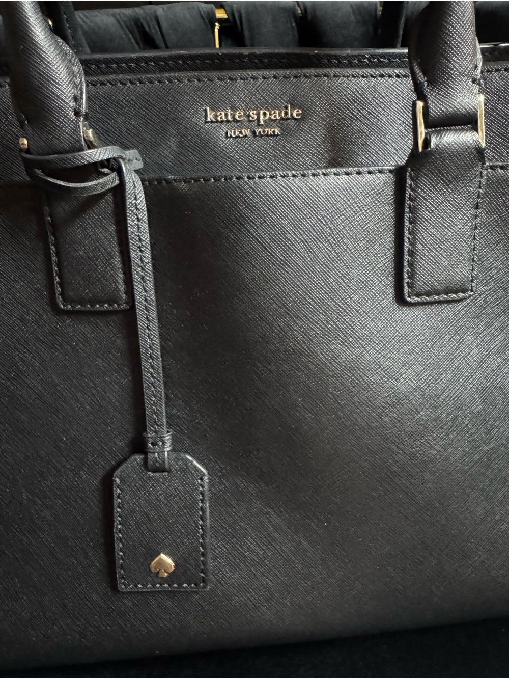kate spade Black Saffiano Leather Medium Satchel Bag - Picture 4 of 10